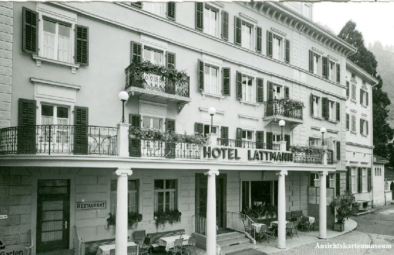 Cartoline postali: Bad Ragaz - Hotel Lattmann + 1946 – Usato da Emmenbrücke venduto da teestube