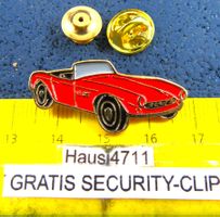 BMW 507 ROASDSTER ROT AUTO PIN GEPRÄGT mit SECURITY-CLIP