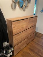 2 x Schuhschrank BAKHUSE 3 Fächer Eiche warm