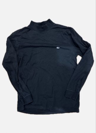 Lacose Langarmshirt mit hohem Stehkragen Herren Schwarz