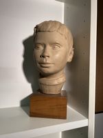 Büste Knabenkopf, Skulptur, Vintage Deko, Kunstobjekt