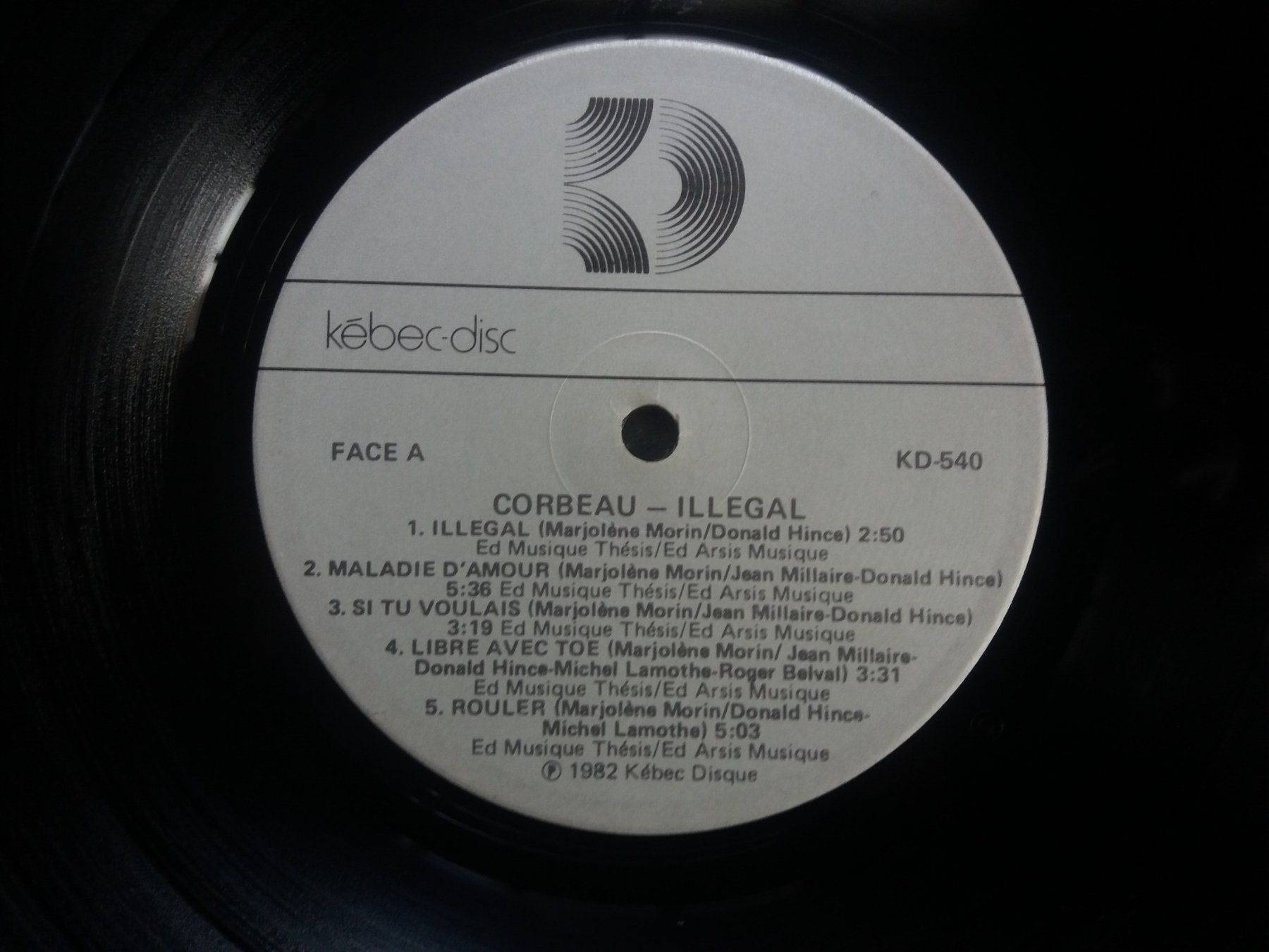 Vinyles: LP (Corbeau) Illégal – D'occasion à Meyrin par toutatis 4