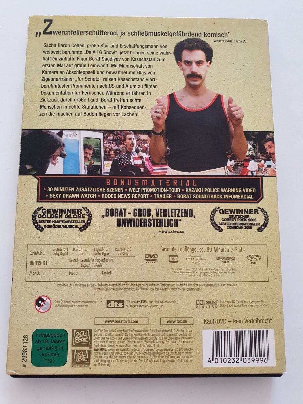 Tutti i DVDs: Borat von Sacha Baron Cohen DVD – Usato da Oberdorf BL venduto da BaldenEagle 1