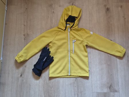Reima Softshell Jacke Gr. 116 + Handschuhe – Top Zustand!