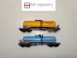 Roco 4355B+4354C Mineralölkesselwagen der DB DC H0 mit OVP