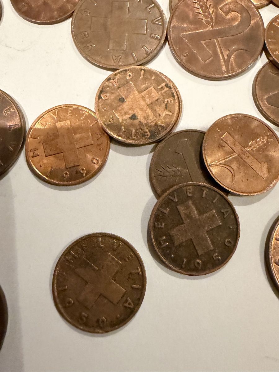 Toutes les monnaies: pièces de 1 et 2 centimes suisses – D'occasion à Echallens par JAR69 1