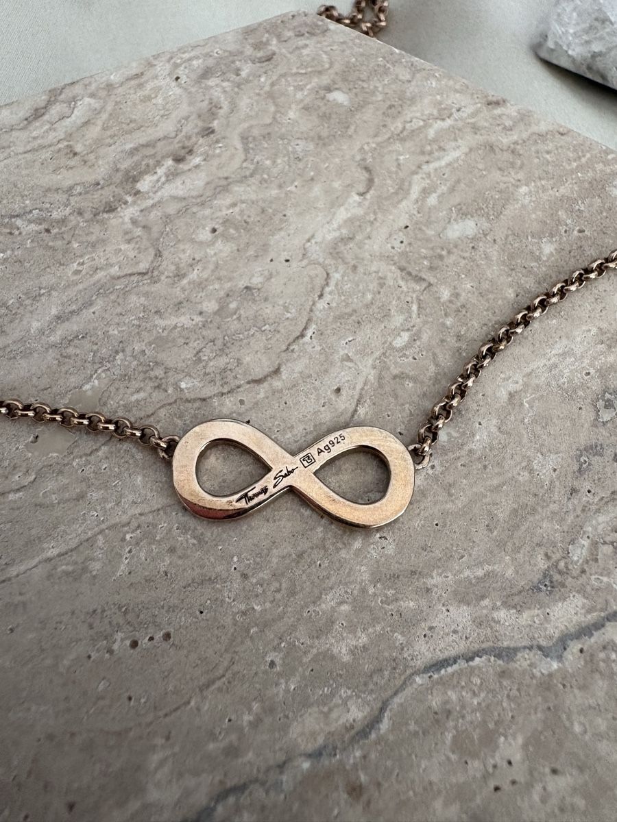Thomas Sabo Catenine: Thomas Sabo Infinity Halskette 925 Silber roséfarben – Usato da Zürich venduto da CICI-CuratedVintage 3