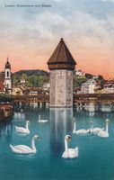 Luzern Wasserturm und Gütsch  1943