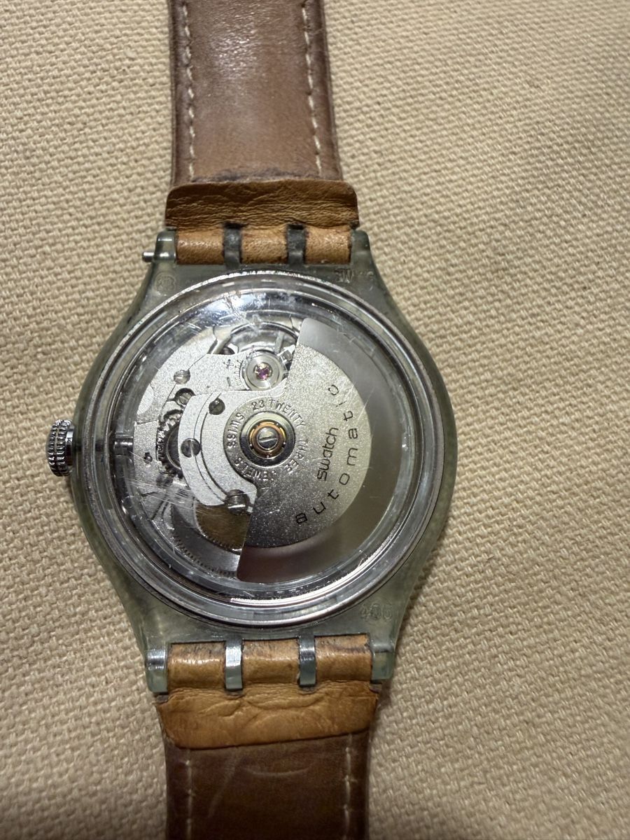 Swatch Orologi: Swatch Automatique bracelet cuir – Usato da Lausanne venduto da Pascal9999 1