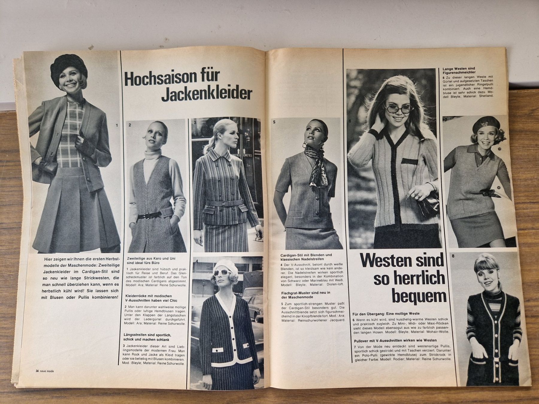 Cartamodelli: Schnittmuster Modeheft 8/1968 – Usato da Mörschwil venduto da wunderkiste44 8