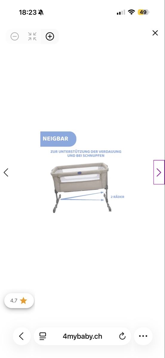 Chicco Sdraiette & Sdraiette a dondolo: Beistellbett Chicco – Usato da Langenthal venduto da ruf_tgw2 5