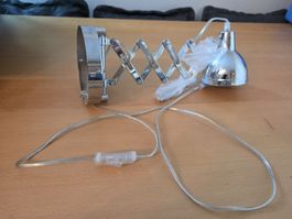 Wandleuchte Reality Leuchten Scherengitter Chrom neuwertig 