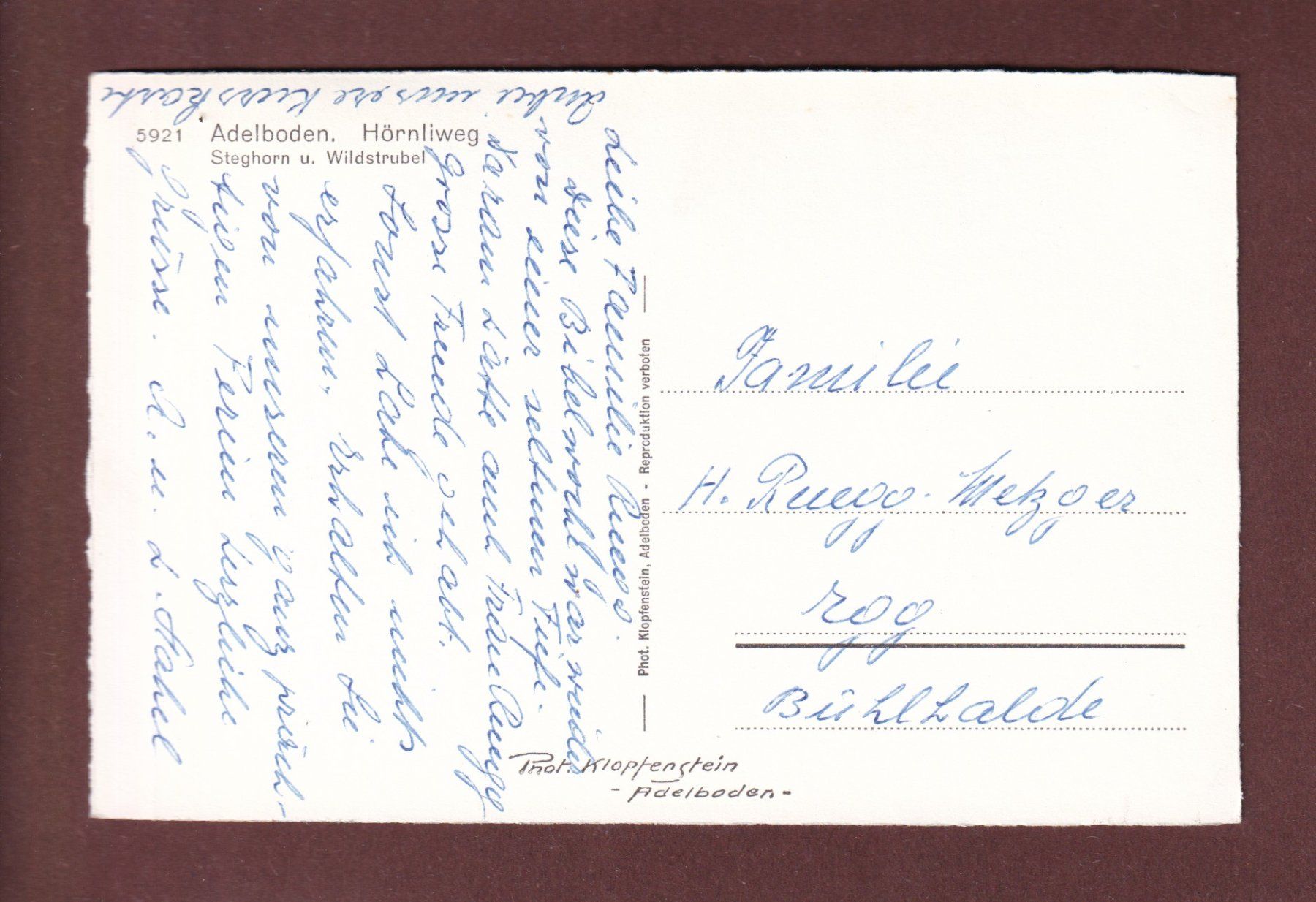 Cartoline postali: ADELBODEN - Hörnliweg – Usato da Pully venduto da nicecards-shop 1
