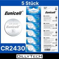 Eunicell CR2430 Knopfzellenbatterie - 5 Stk.