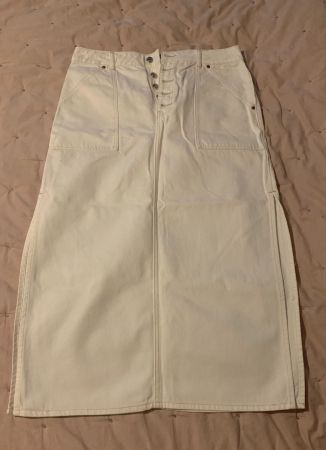 Jupe longue fendue 100% coton jeans t.40/42