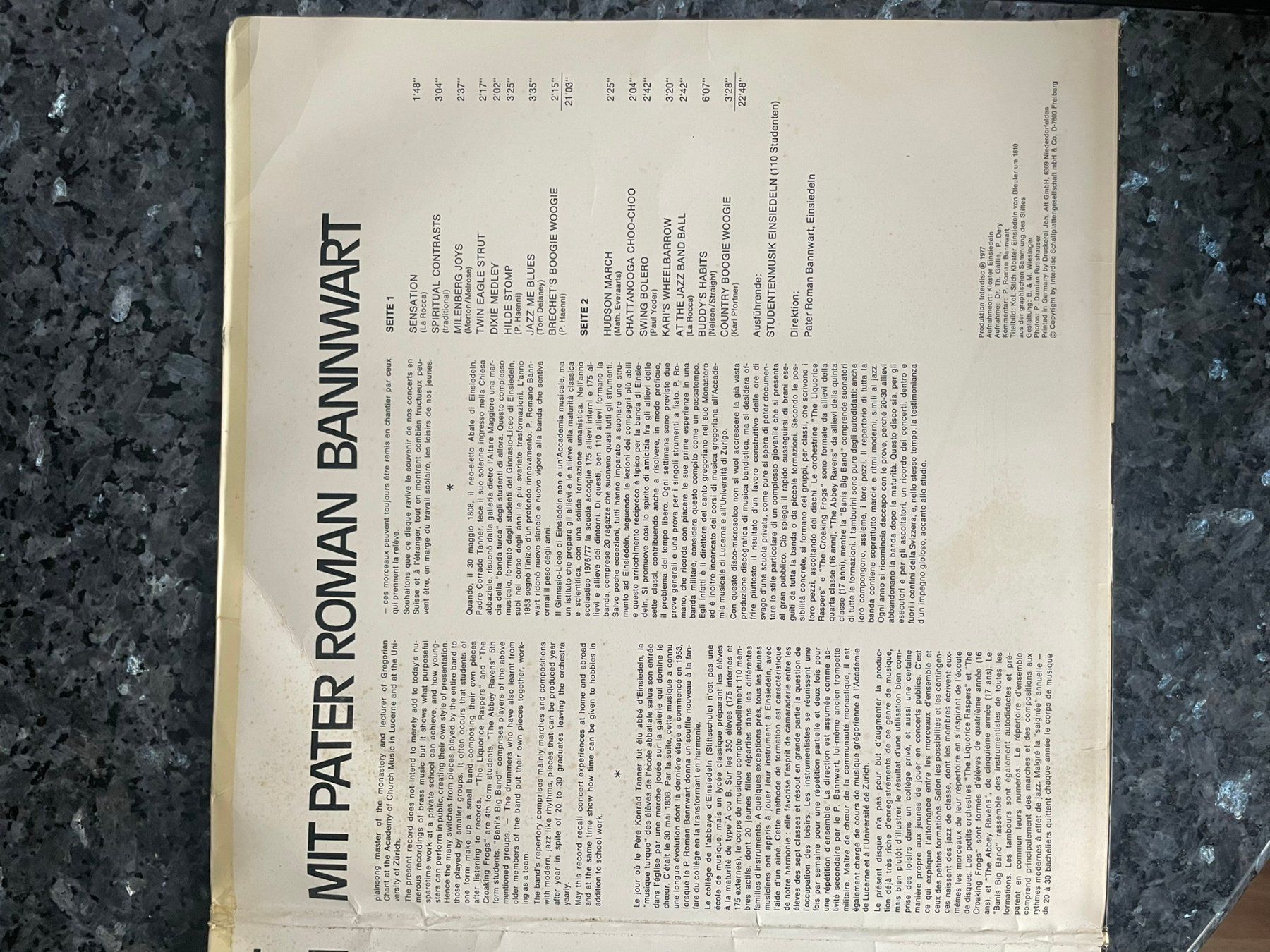 Dischi in vinile: Schallplatte Klostermusik Einsiedeln CH – Nuovo e nell'imballaggio originale da Gross venduto da autonauer 4
