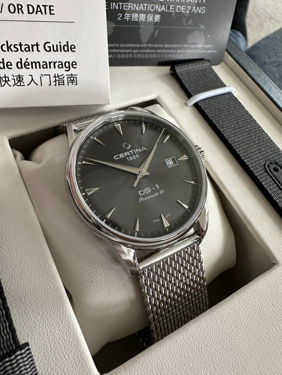 Certina Orologi: Certina DS-1 Powermatic 80 Herrenuhr, neu, mit Garantie – Nuovo e nell'imballaggio originale da Courlevon venduto da Topwatch3000 3