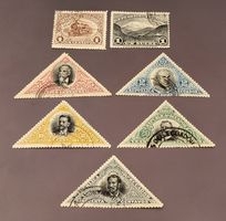Ecuador 1907 Komplett Lokomotiv serie alte briefmarken
