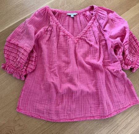 Leichtes rosa Baumwoll-Blusenshirt - ähnlich Nile