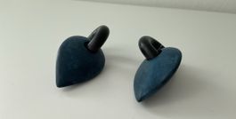 Chic Wood Earrings: Blue Charms for Summer Style!