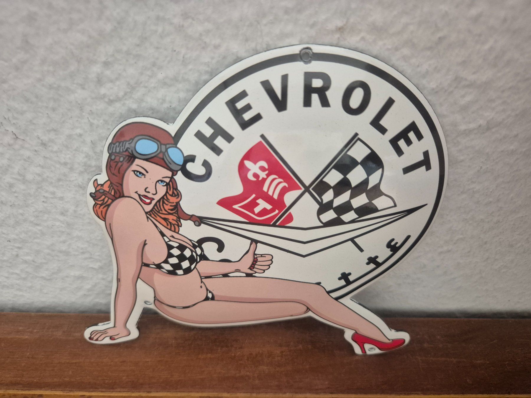 Chevrolet Schilder: Emailschild Corvette Chevrolet Service Logo Emaille Schild – Neu (gemäss Beschreibung) aus Schaffhausen von pfanis09 3