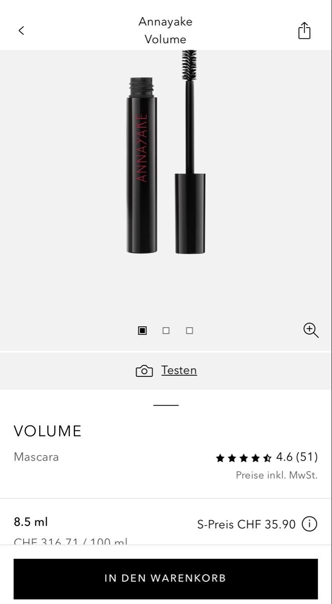 Make-up: Annayake Volume Mascara - Neu & Originalverpackt! – Nuovo e nell'imballaggio originale da Zürich venduto da deruja 6