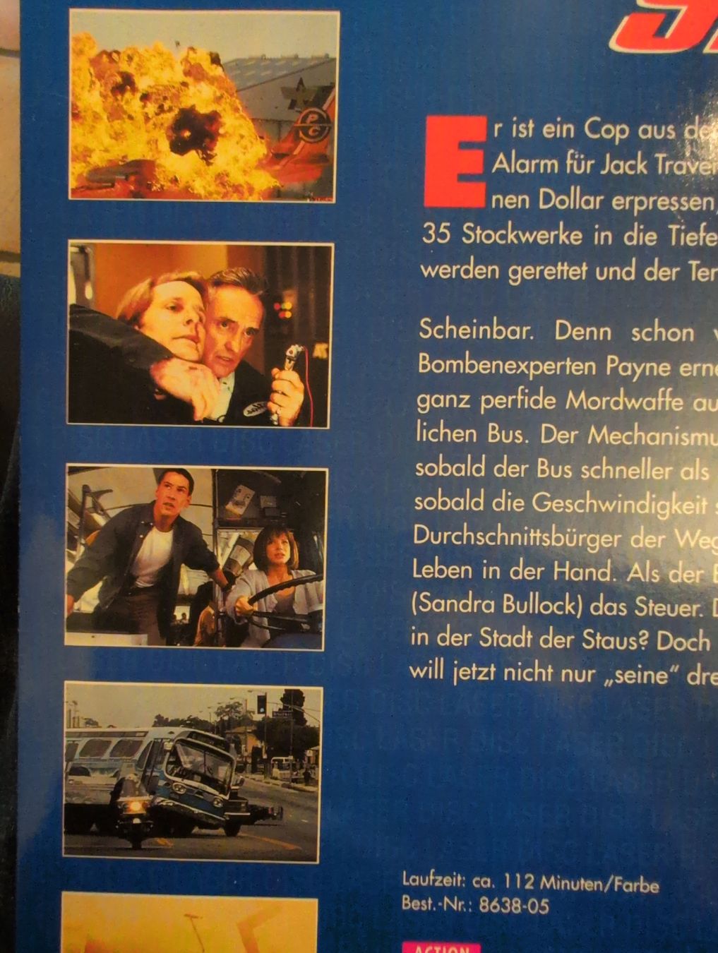 Tutti i DVDs: Originale PAL Laserdisc: Speed mit Sandra Bullock – Usato da Breitenbach venduto da Dribbel 3