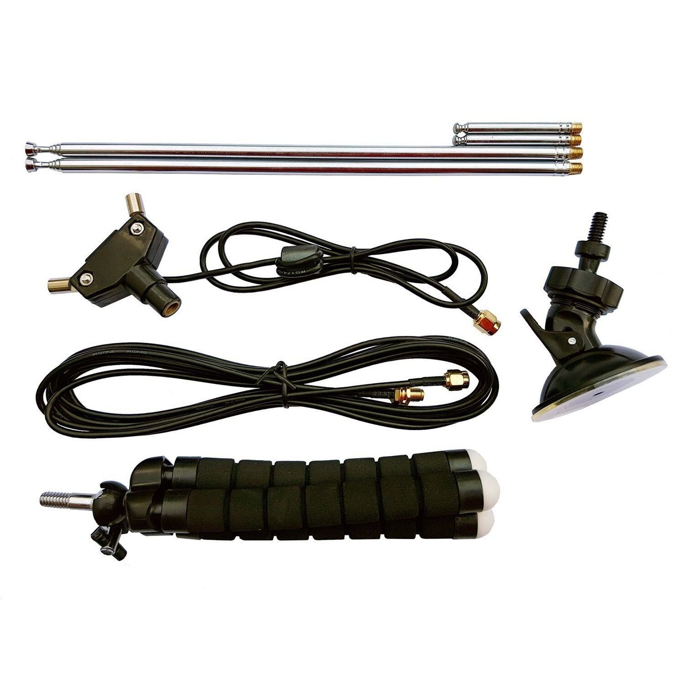 Radiocomunicazione: Dipol Antennen Kit mit Mini-Stativ und Fensterhalterung – Nuovo (secondo la descrizione) da Zürich venduto da buyfinest