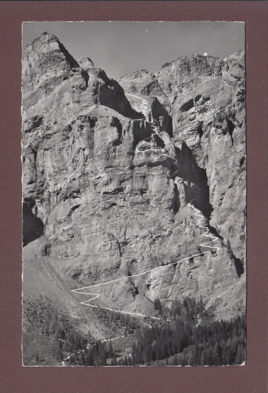 Cartoline postali: GEMMIPASS Leukerbad - Kandersteg - 1960 – Usato da Pully venduto da nicecards