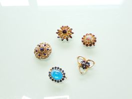 Lot de 5 broches vintage 