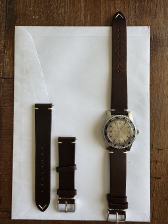 Uhren Armband Bracelet Leder 20mm Neu
