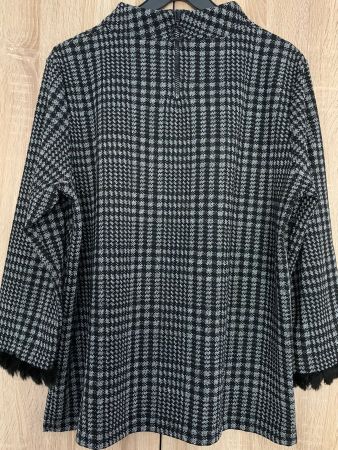 Bianca Grösse 46 Pullover schwarz grau weiss Karo Muster