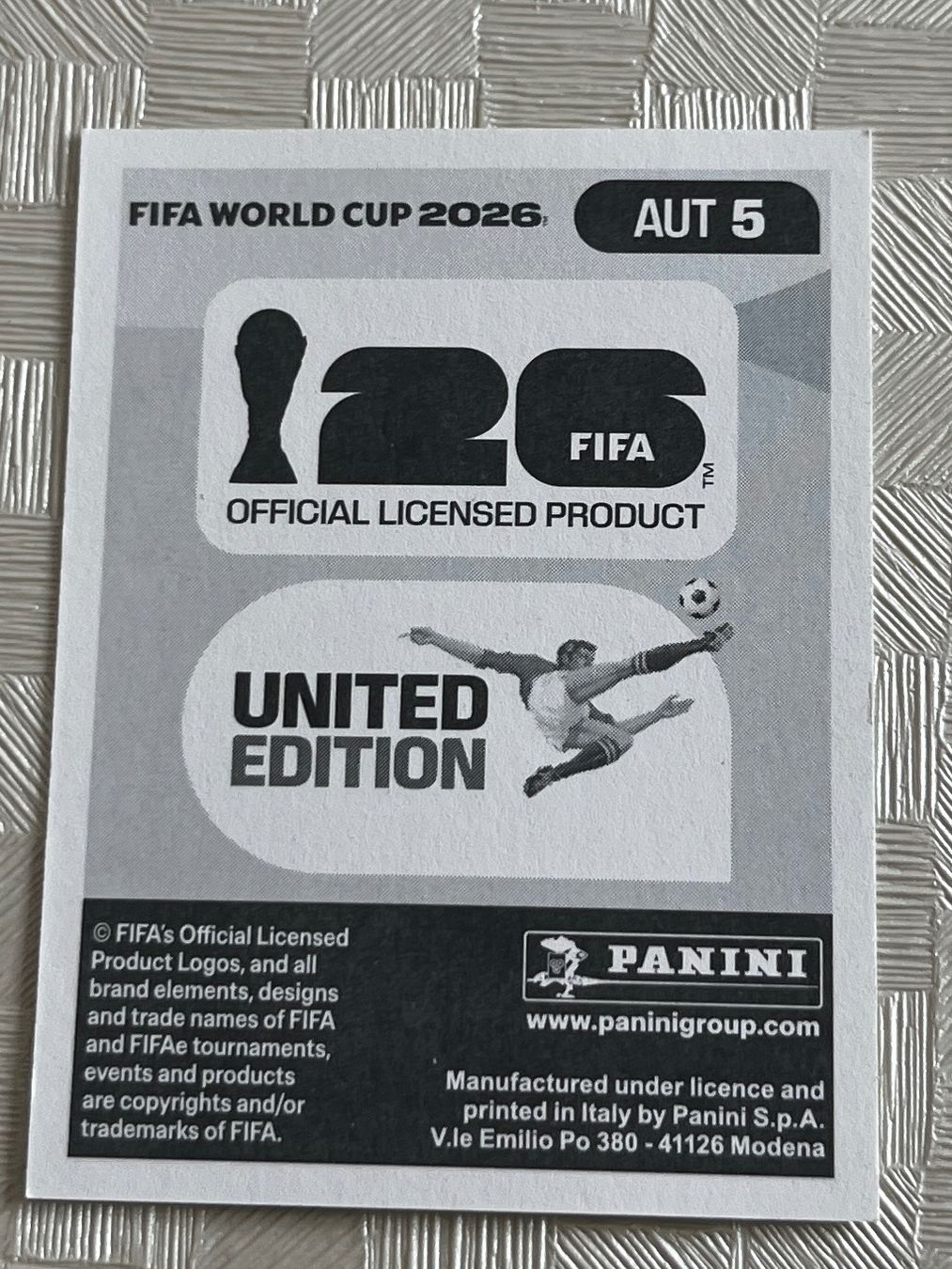 Panini Carte collezionabili: Panini Fifa Word Cup 2026 AUT 5 – Usato da Winterthur venduto da Numero1 1