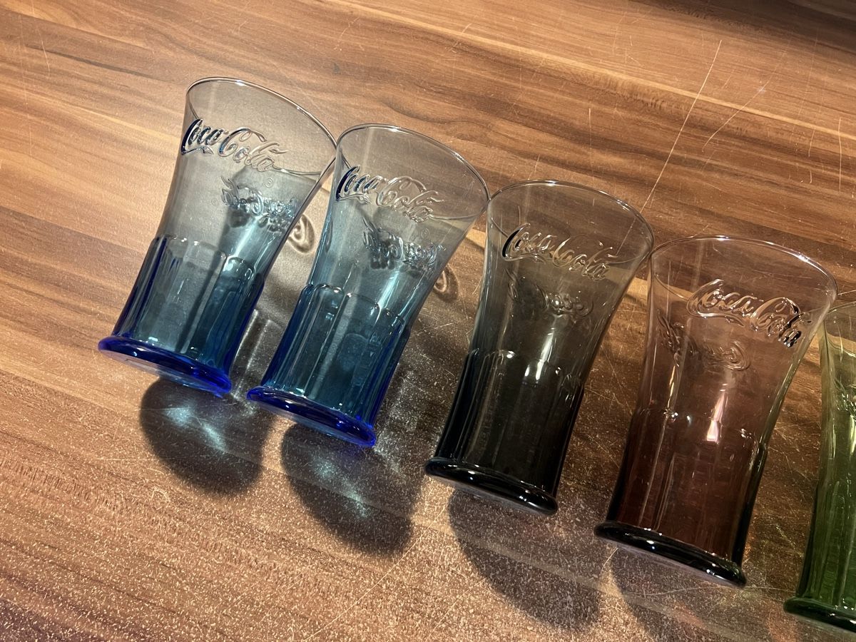 Coca-Cola Bicchieri: 6 Coca Cola McDonalds Gläser – Usato da Wabern venduto da PRSPCT 1