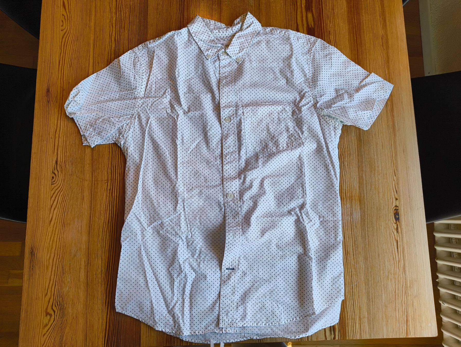 Gap Camicie: Herren Kurzarmhemd weiss gepunkt – Usato da Zürich venduto da san_7jn8
