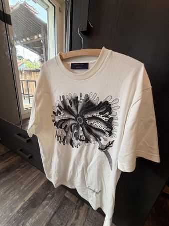 Louis Vuitton T-Shirt Yayoi Kusama weiss Grösse M