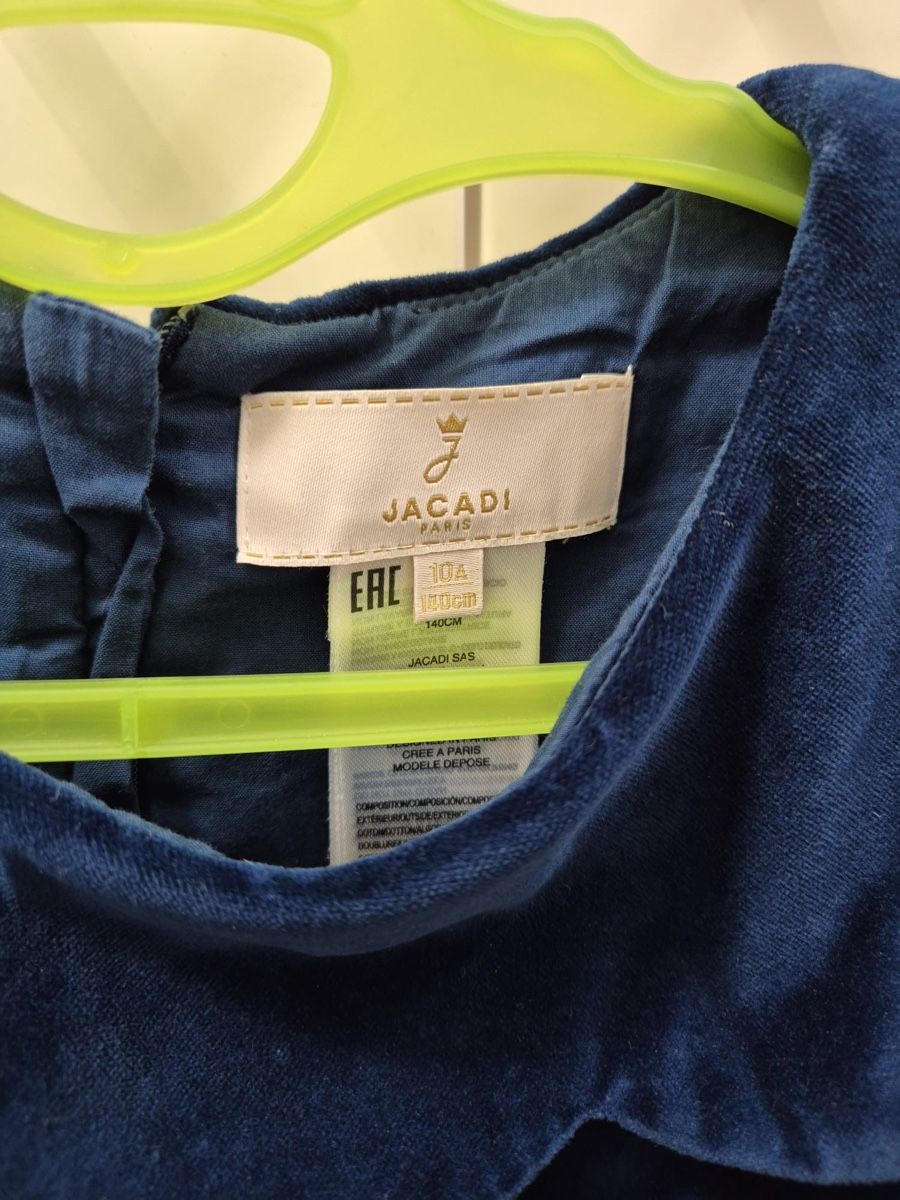 Jacadi Vestiti & Gonne: Robe velours bleu Jacadi Paris 10 ans – Usato da Zürich venduto da Luxury2025 1