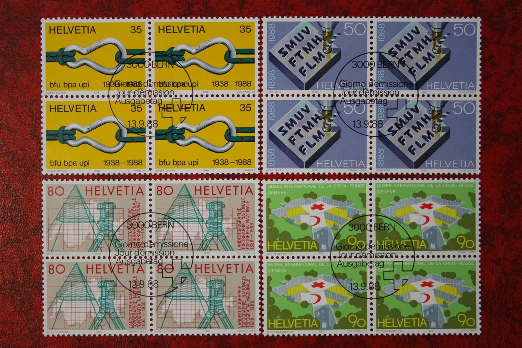 Alle Briefmarken: 1988: 765 - 768 Et. mit Gummi – Neu (gemäss Beschreibung) aus Deitingen von Lglobi