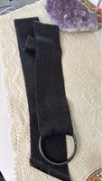 Stylish Black Woven Belt with Silver Ring Buckle - Unique