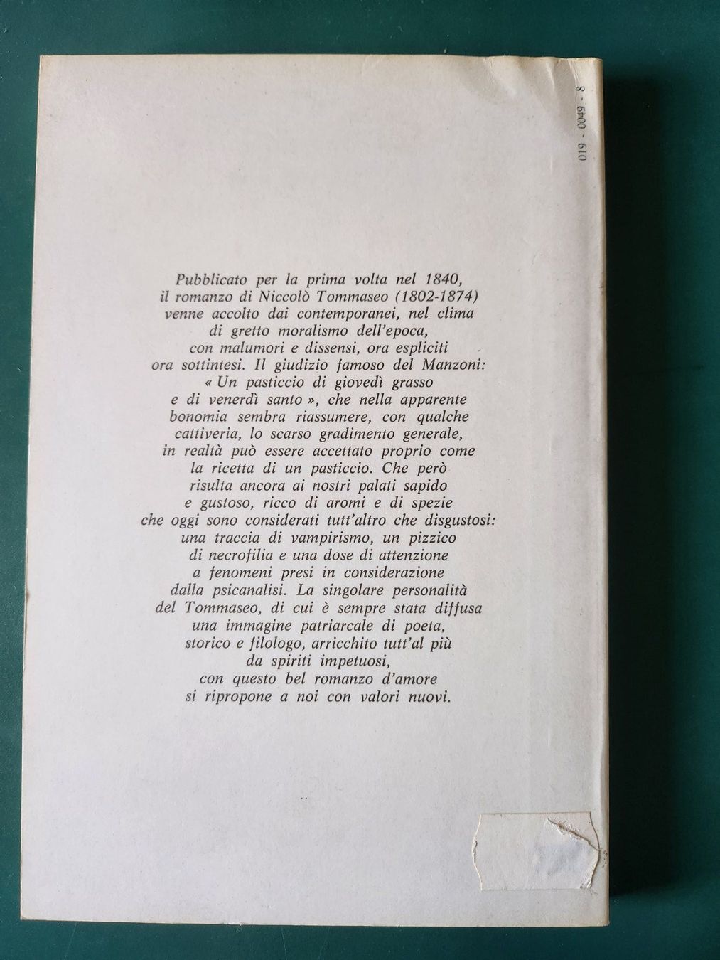 Libri: FEDE E BELLEZZA, N.Tommaseo, ed.A.Curcio, 1978 – Nuovo (secondo la descrizione) da Dübendorf venduto da elisa.desio 2