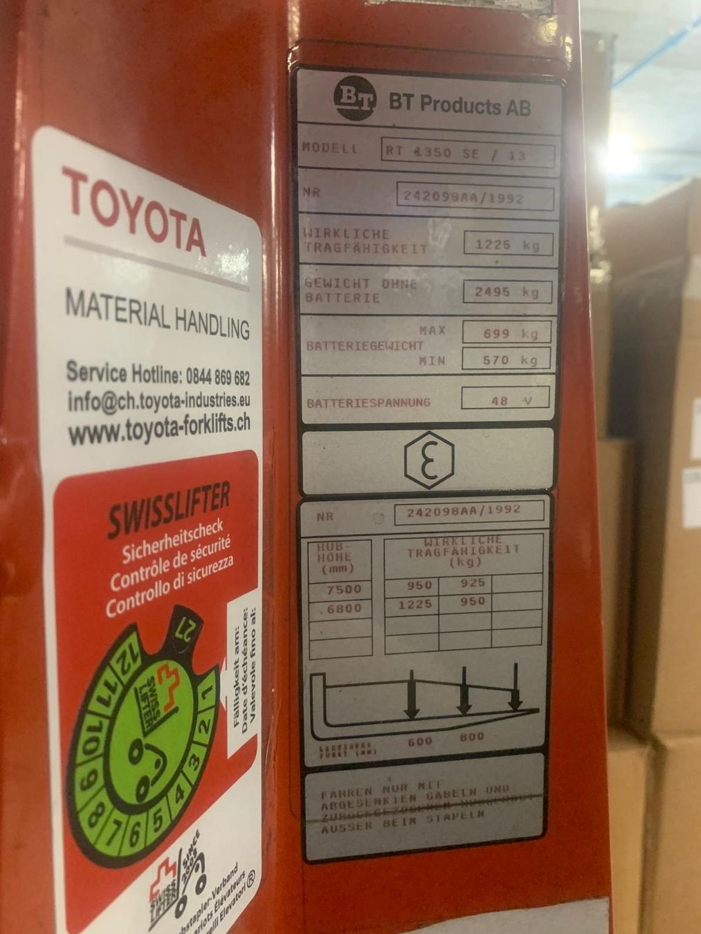 Toyota Carrelli elevatori e a forche: Hochregalstapler BT / TOYOTA – Usato da Subingen venduto da Mogul2 2