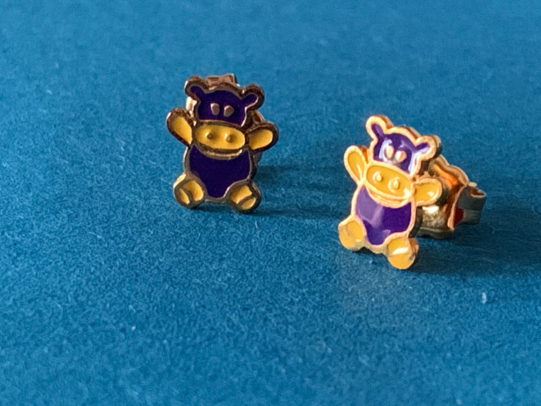 Ohrringe & -stecker: Ohrenstecker Kind Nilpferd Violett – Gebraucht aus Dittingen von Bijoubelle 3