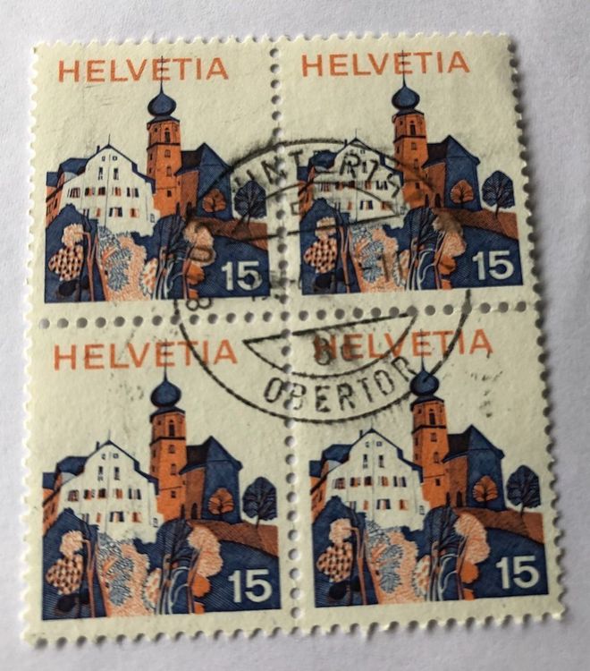 Tutti i francobolli: 4 er Block Nr.525 mit Vollstempel – Usato da Aarau venduto da Billa007