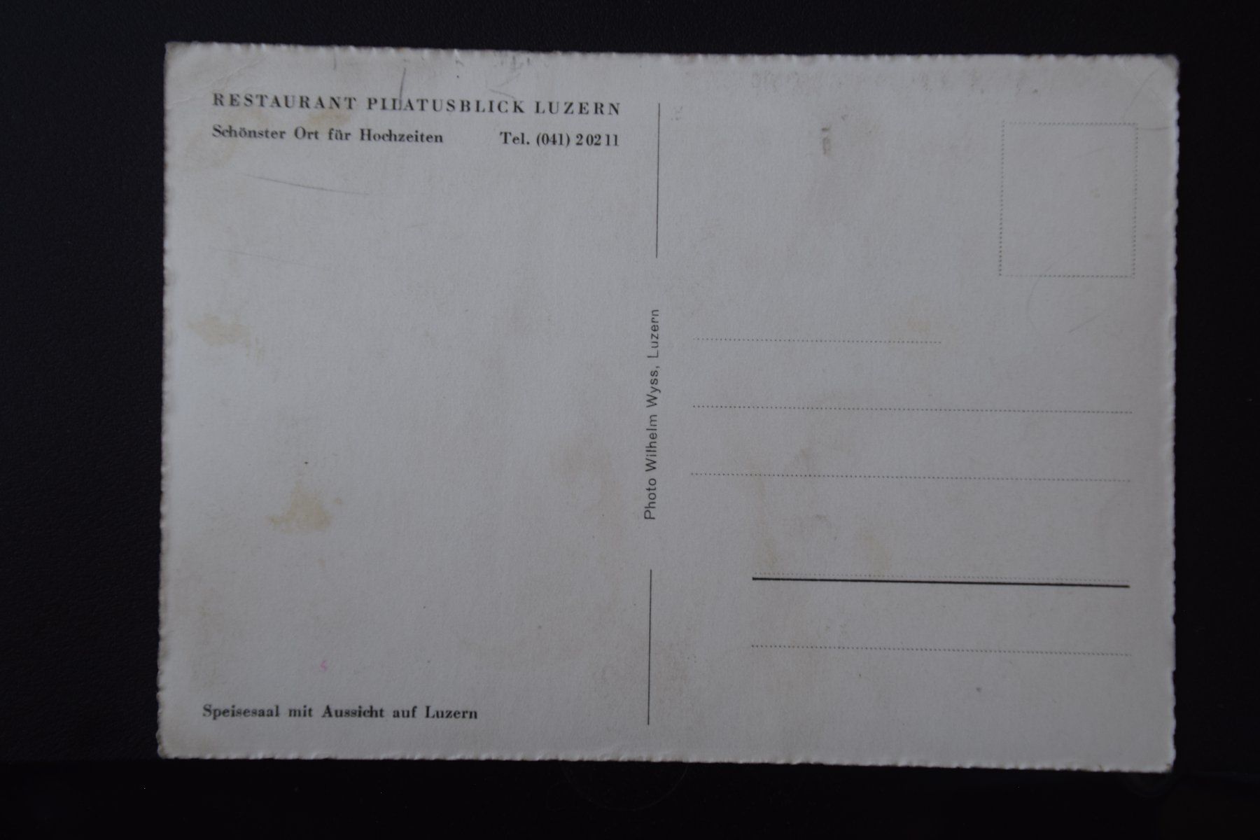 Cartoline postali: AK Luzern, Restaurant Pilatusblick – Usato da Luzern venduto da CH2018 1