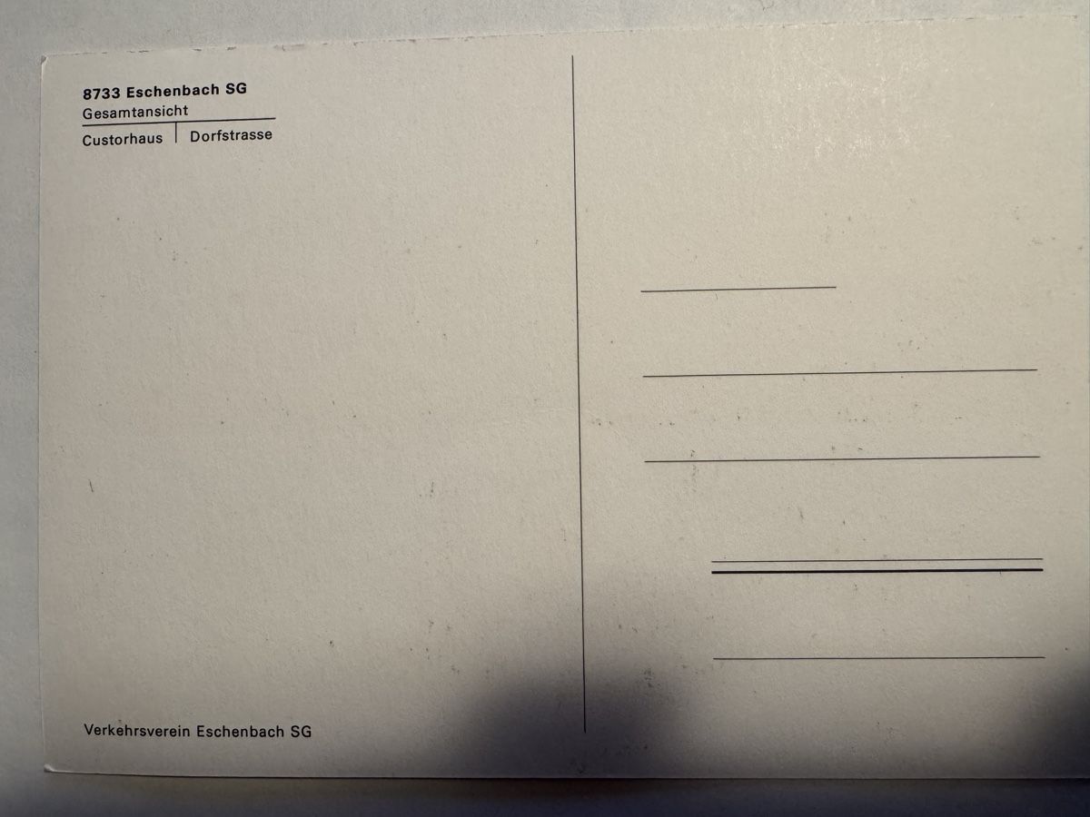 Cartoline postali: Postkarte Ansichtskarte  Eschenbach St.Gallen – Usato da siebnen venduto da minte 1