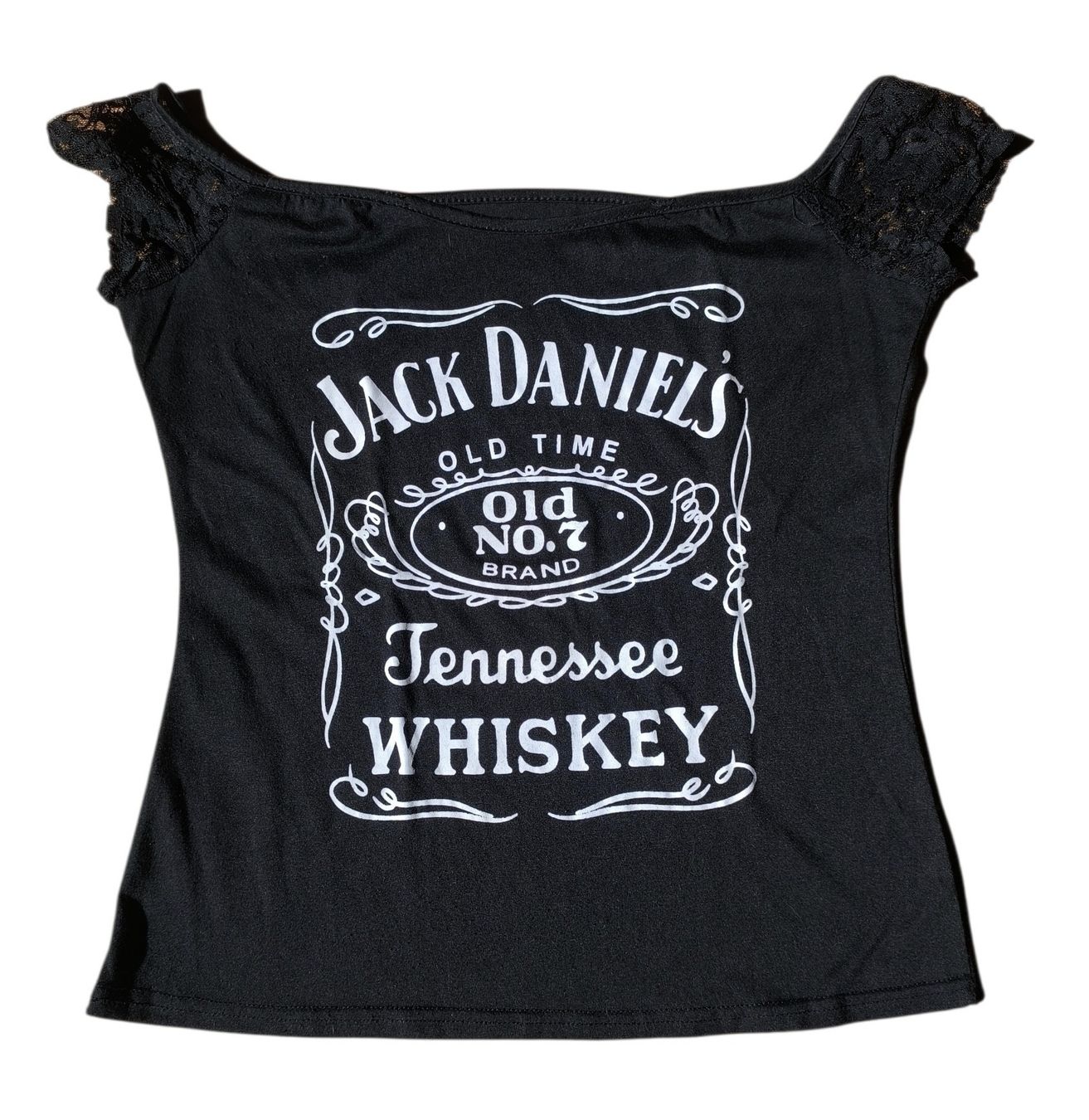 T-shirts: Damen T-Shirt Jack Daniel's mit Spitze – D'occasion à Gettnau par Immortal_