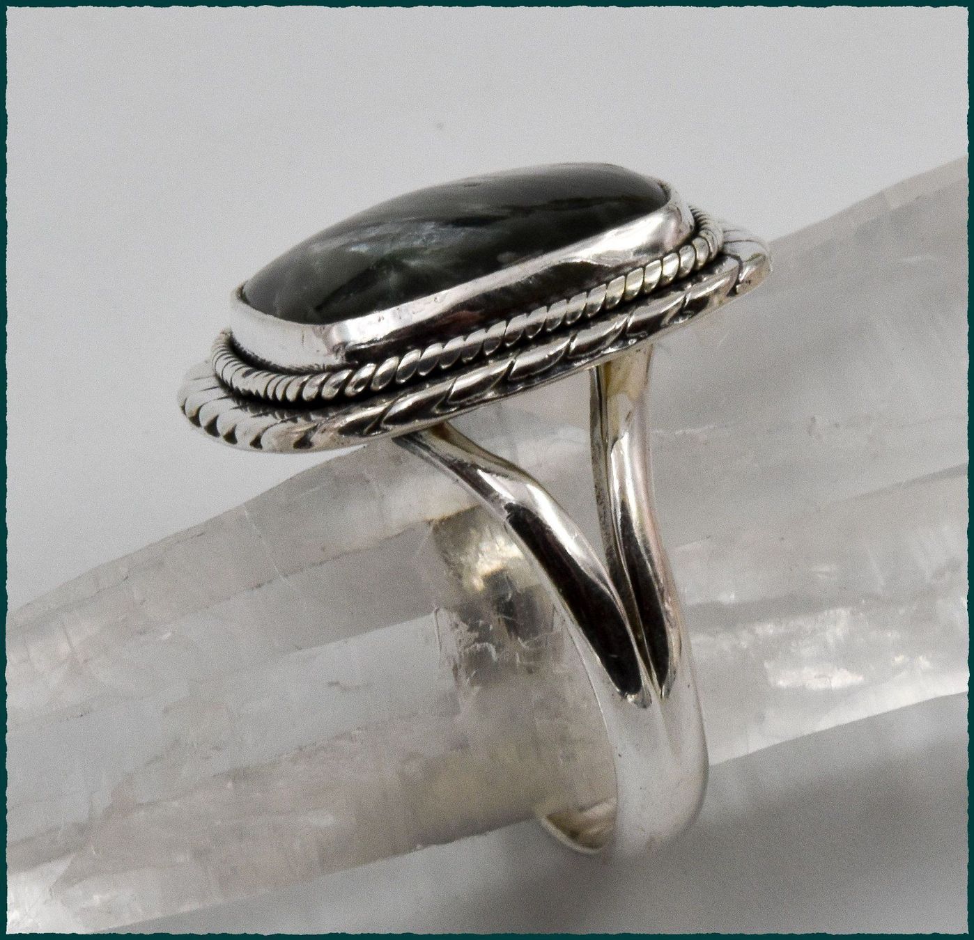 Anelli: SERAPHINITE, Seraphinit Ring 925 Silber – Nuovo e nell'imballaggio originale da Oberglatt ZH venduto da Goldfee1 4