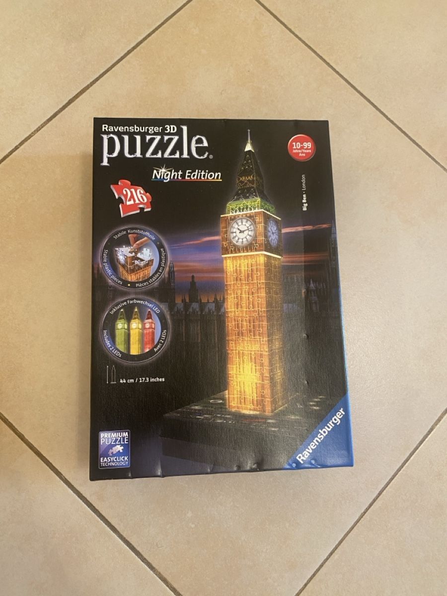 Ravensburger Puzzle: Puzzle 3D Big Ben – Nuovo (secondo la descrizione) da Arzier-Le Muids venduto da ma_gd4