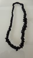Bernstein-Kette in Schwarz, 48 cm