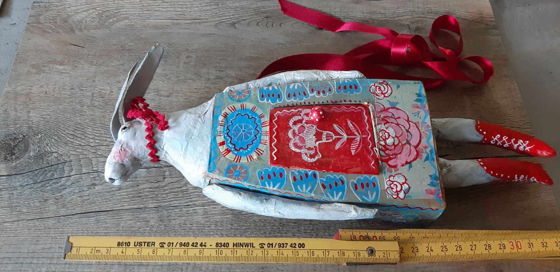 Statuette: Lustiges Papiermache Fabeltier  -  Deko – Usato da Tagelswangen venduto da BrigittaC01 7